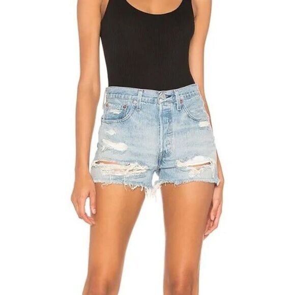 Levi’s® 501 Original Cutoff Denim Short Size 29 - Picture 4 of 4